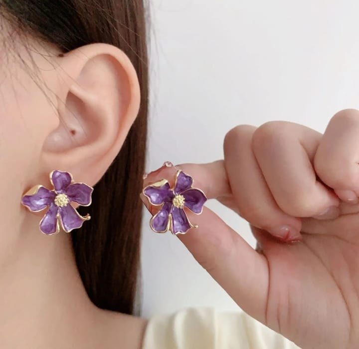 Violet Petal Studs