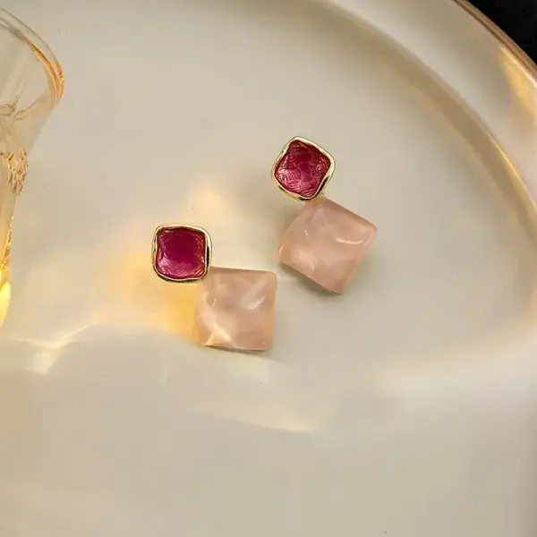 Rosé Aura Earrings