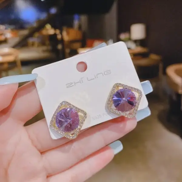 Royal Prism Studs- Purple