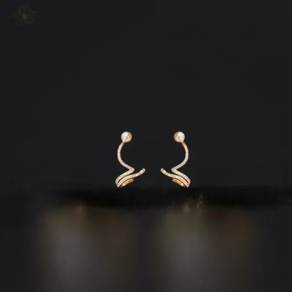 Twilight Spiral Pearl Ear Cuffs