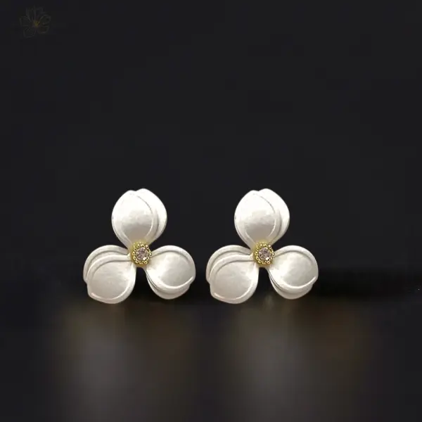 White Blossom Elegance Earrings