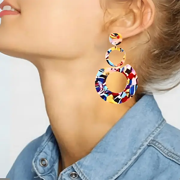 Multicolour Arcylic Korean earring