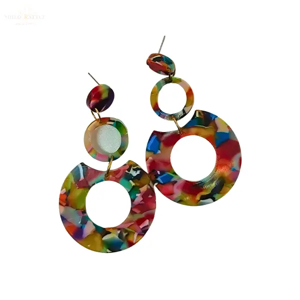 Multicolour Arcylic Korean earring