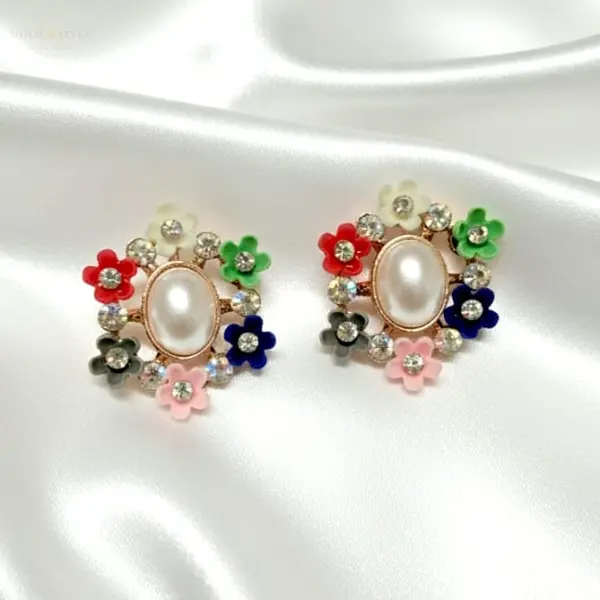 Multicolour Floral Stud