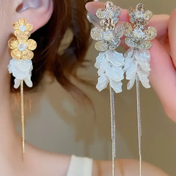 Versatile Floral Tassel Earring