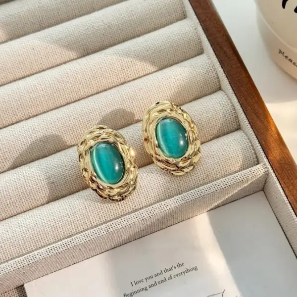 Turquoise Halo Studs
