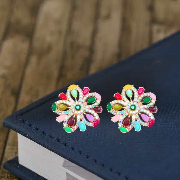 Rainbow Bloom Earrings