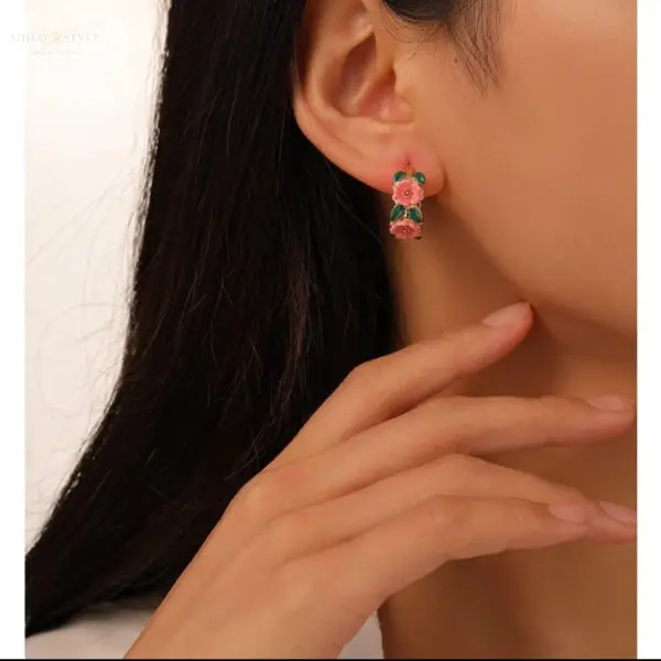 French Garden Blossom Hoops