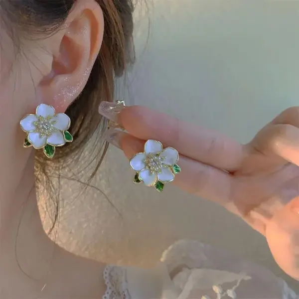 Magnolia Bloom Stud Earrings