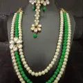 Multi strand Long Necklace- Green Thumbnail Image 1